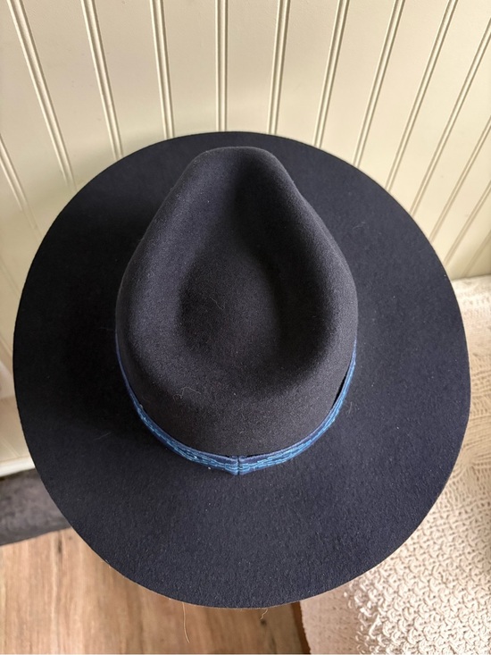 NEW Wyeth x Madewell 100% Wool Wide Brim Hat Navy Blue Women’s One Size Classic main image 8